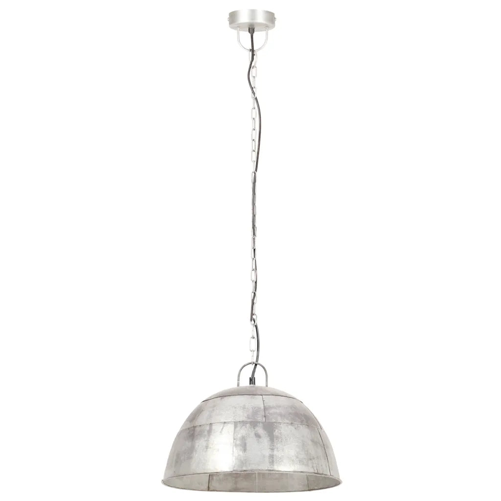 Lampada a Sospensione Vintage 25 W Argento Rotonda 41 cm E27 320541
