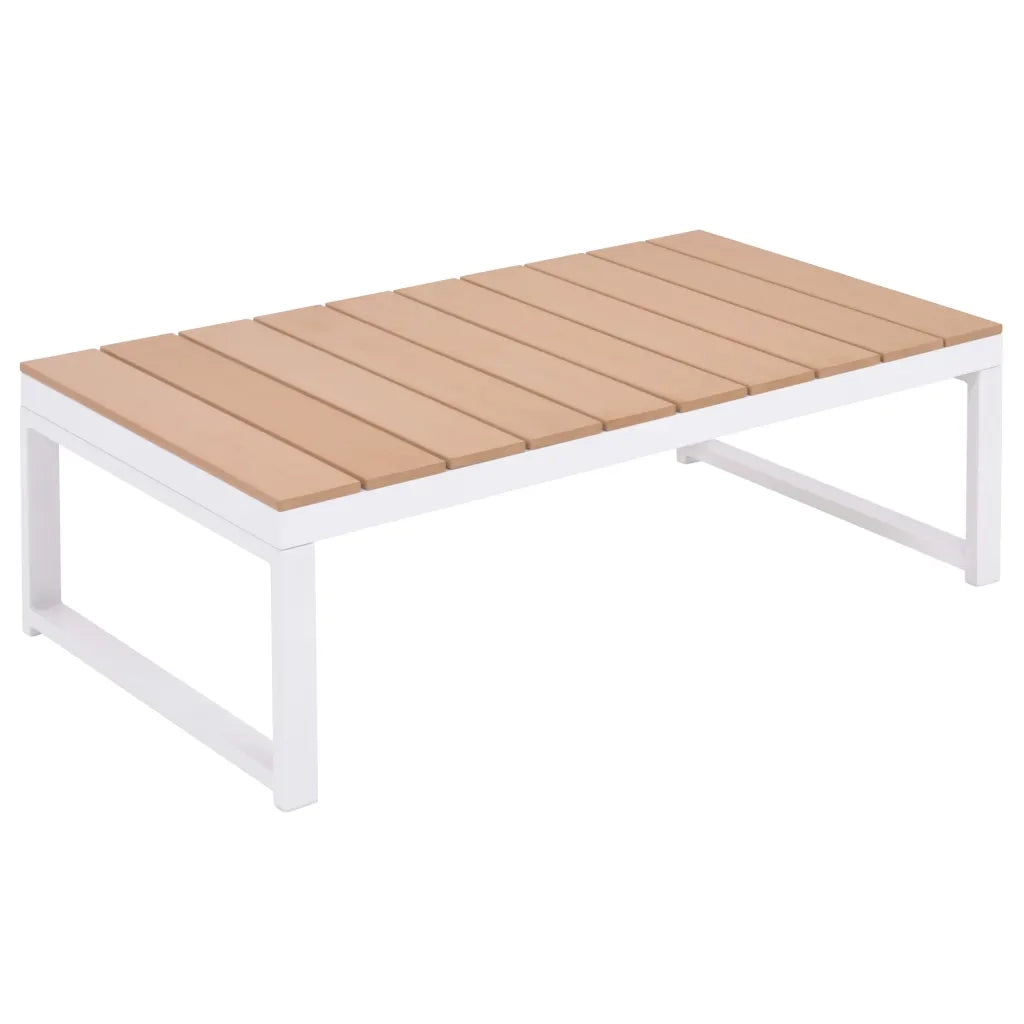 Set Divani da Giardino 5 pz con Cuscini in Alluminio e WPC cod mxl 36939