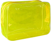 TotePrint Tolettas in PVC trasparente, grande capacità, colore giallo (1 pezzo)