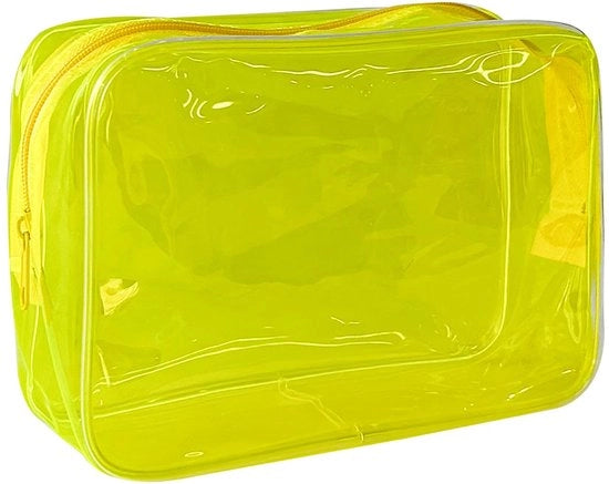 TotePrint Tolettas in PVC trasparente, grande capacità, colore giallo (1 pezzo)