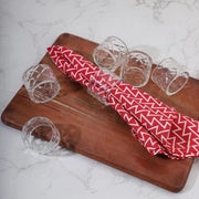 Set di serviettini con anello - Design elegante - Decorazione da tavola per matrimoni - Set di 6 - 51 cm