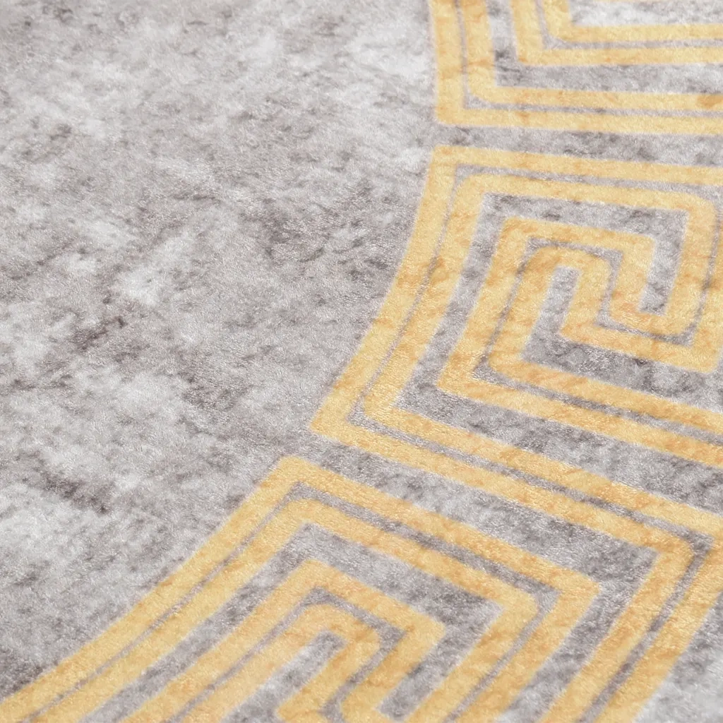 Tappeto Lavabile φ120 cm Grigio 337939