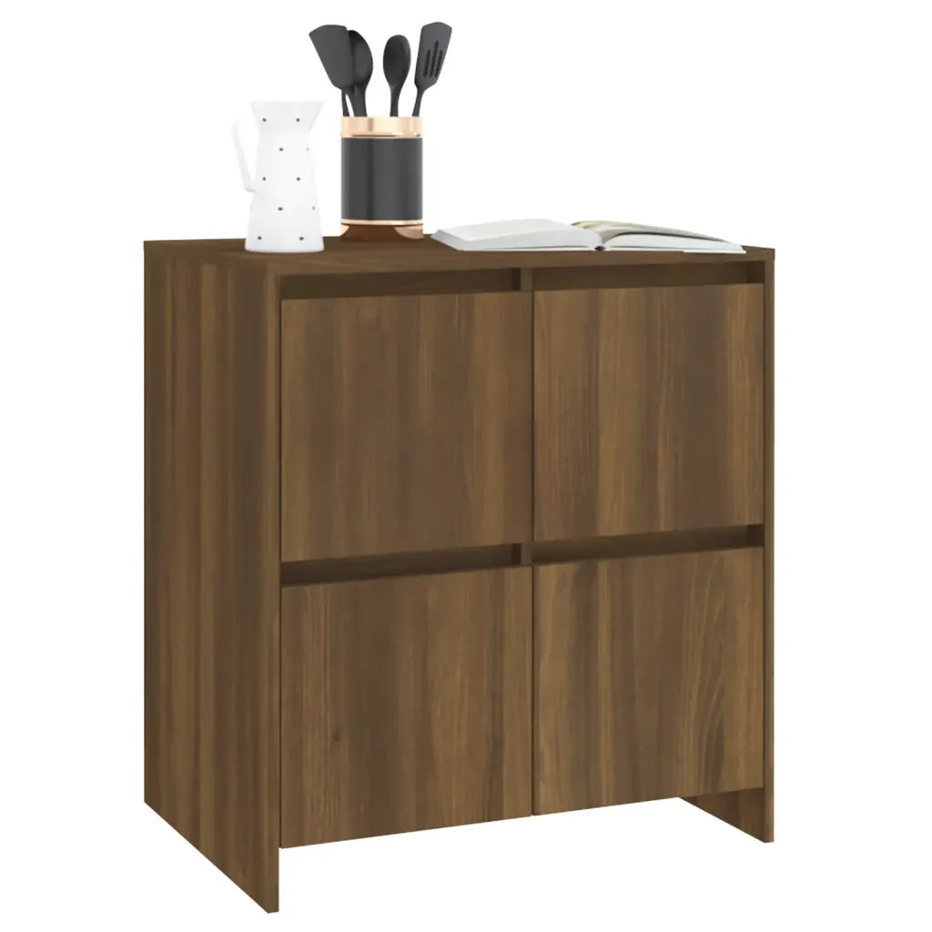 Credenza Rovere Marrone 70x41x75 cm in Truciolato 813013