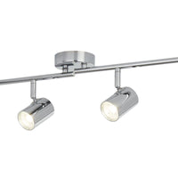 Plafoniera Contemporanea Rollo Acciaio Cromo Vetro Trasparente Led 16,1W 3000K