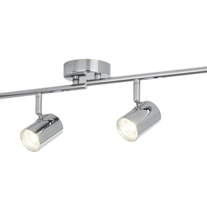 Plafoniera Contemporanea Rollo Acciaio Cromo Vetro Trasparente Led 16,1W 3000K