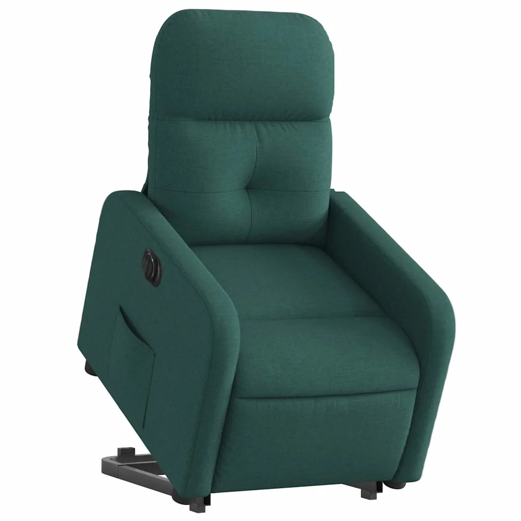 Poltrona Alzapersona Reclinabile Elettrica Verde Scuro Tessutocod mxl 116769