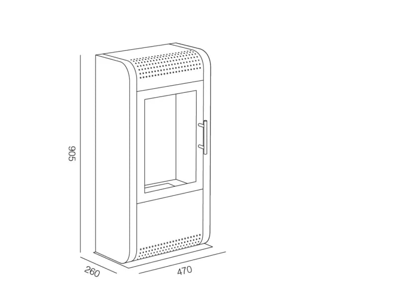 Biocamino Ruby GIGA Tecnoair 3000W - Potenza Max, Design e Riscaldamento 30 m2
