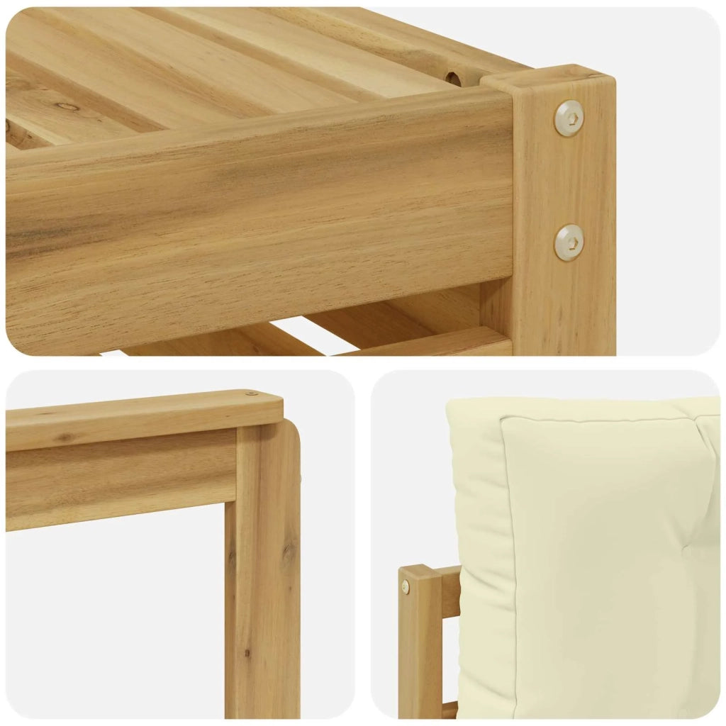 Set di divani da esterno 9 pz Bianco e Crema 3390990