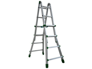 scala telescopica in alluminio eurobriko gradini n¦3+4 h max cm. 344 cod:ferx.vit35847