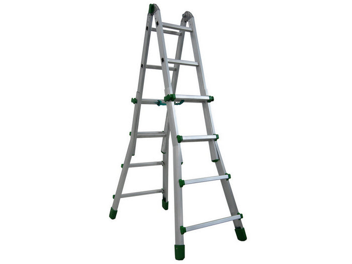 scala telescopica in alluminio eurobriko gradini n¦3+4 h max cm. 344 cod:ferx.vit35847