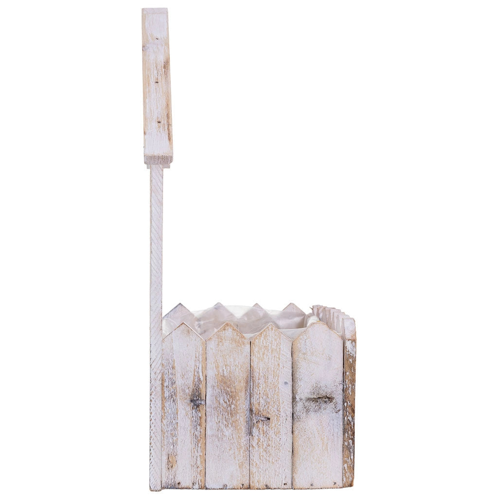 Supporto per fioriera quadrato in legno 26x13x33/11H cm