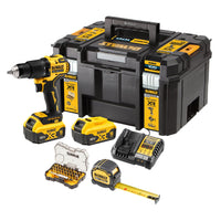 TRAPANO DEWALT DCZ100P2K – Kit 18V con 2 Batterie 5Ah + Inserti + Flessometro