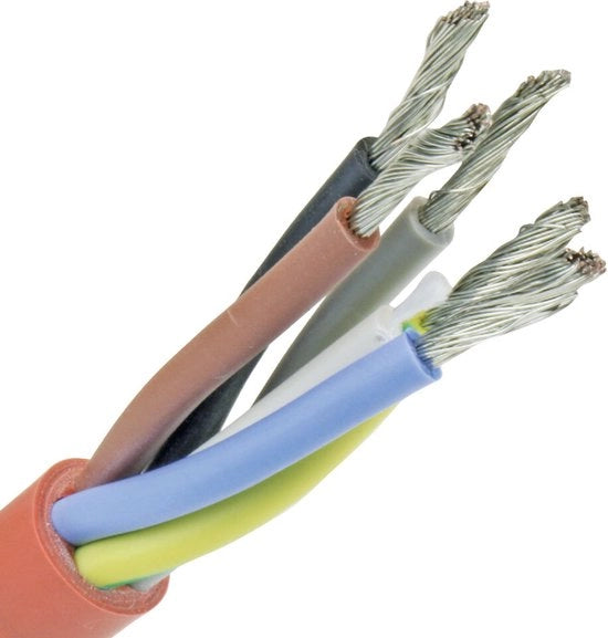 Cavo elettrico in silicone SiHF 5x1,5mm² per rotolo da 100 metri