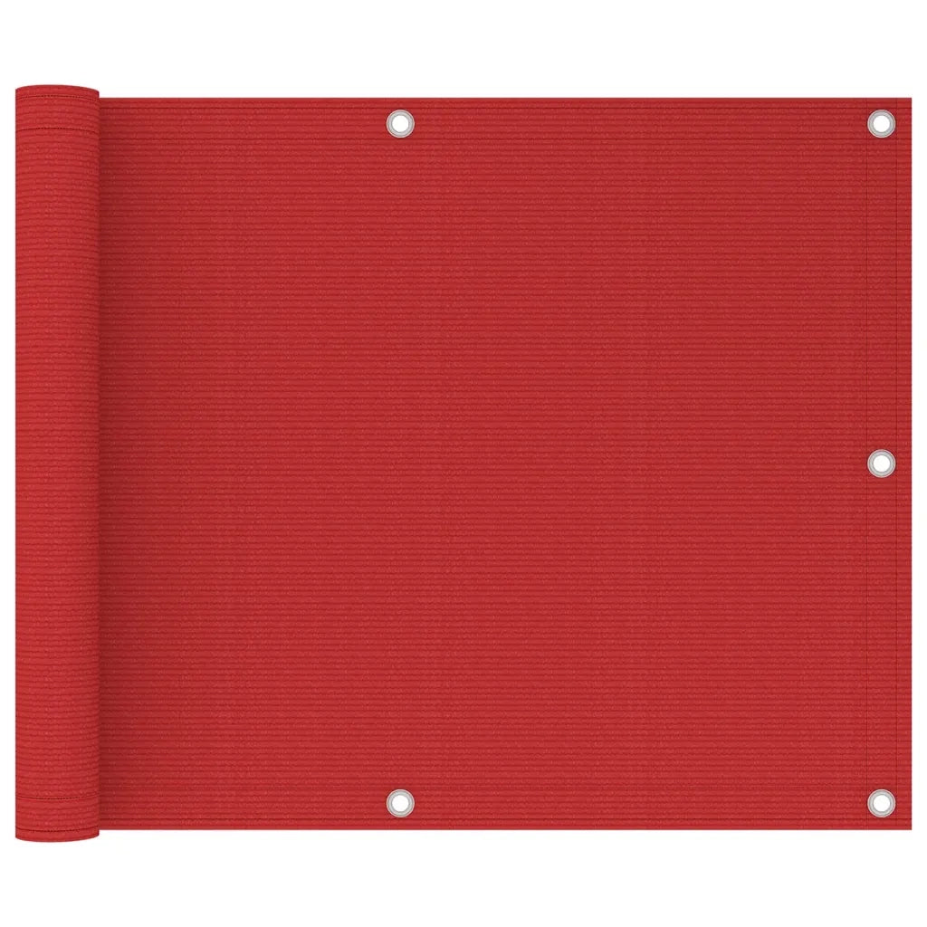 Paravento da Balcone Rosso 75x300 cm in HDPE