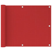 Paravento da Balcone Rosso 75x300 cm in HDPE