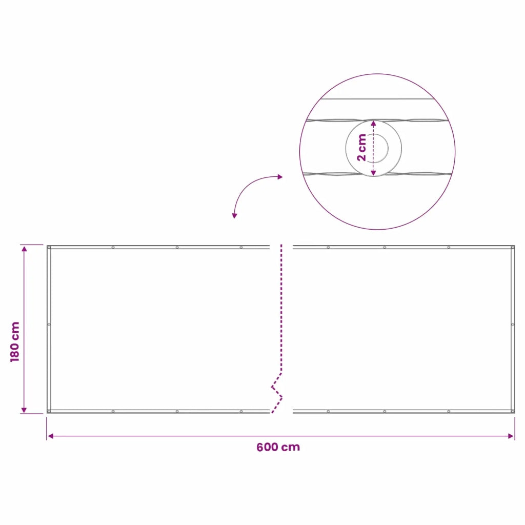 Schermo di Privacy per Balcone 180 x 600 cm 42036722