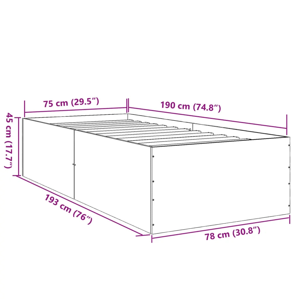 Giroletto Nero 75x190 cm in Legno Multistrato 3280980