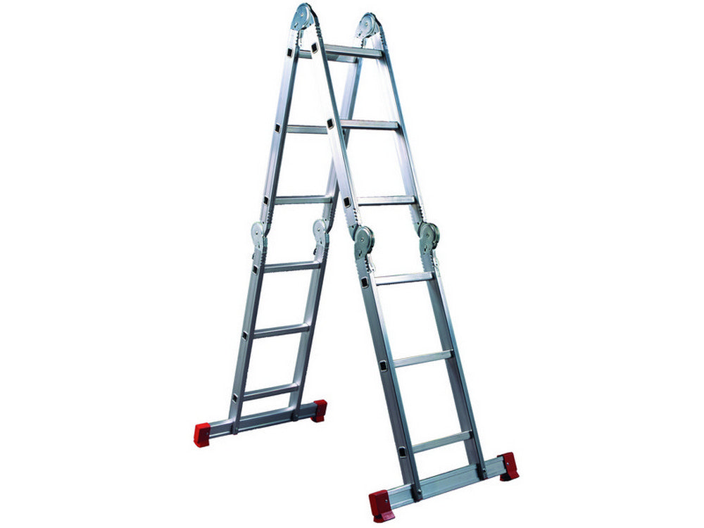 scala in alluminio multiposizioni hobby 6 gradini n¦3x4 h max cm. 371 cod:ferx.vit35210