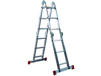 scala in alluminio multiposizioni hobby 6 gradini n¦3x4 h max cm. 371 cod:ferx.vit35210