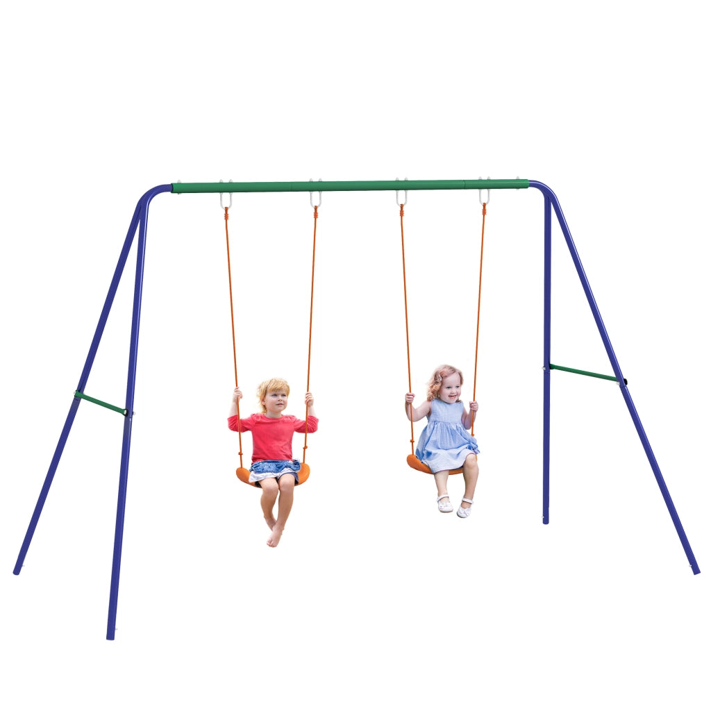 Altalena per bambini con 2 sedute ¨C zephmum ¨C struttura in metallo multicolore