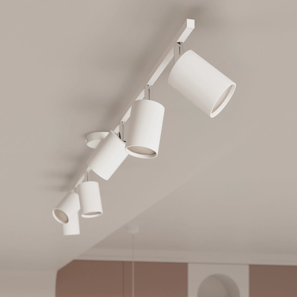 Faretto soffitto moderno 4 luci bianco GU10 PureLume