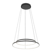 Lampada sospensione nera LED doppio anello Circolo Nowodvorski