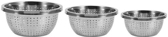 Set di Sostegno per Cucina in Acciaio Inossidabile - Raccoglitore Grande/Medio/Piccolo - Adatto per Verdure/Riso/Pasta - Diametro fino a 28 cm - Leggero