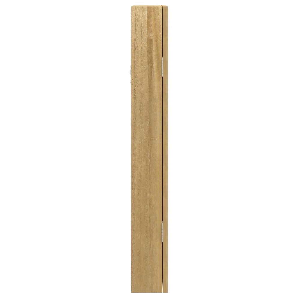 Mobiletto portagioielli organizer per camera da letto spogliatoio bagno con specchio da parete 30 x 8,5 x 67 cm marrone 02_0022825
