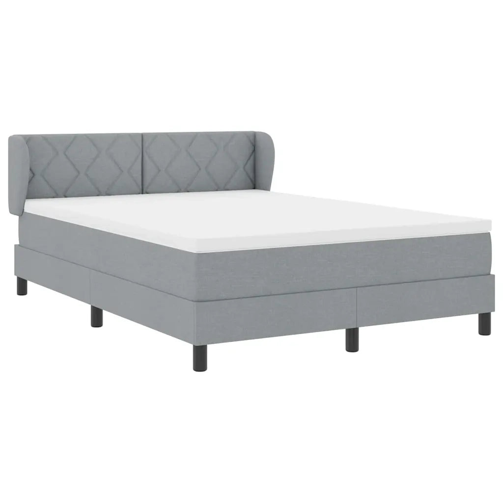 Letto a molle con materasso Grigio chiaro 140 x 200 cm Tessuto 3340087