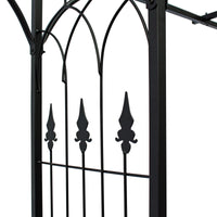 Arco da giardino per rose e piante rampicanti 205x50x208cm acciaio nero