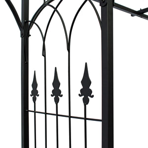 Arco da giardino per rose e piante rampicanti 205x50x208cm acciaio nero