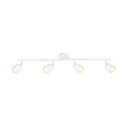 Spot Contemporaneo Tabo Metallo Bianco 4 Luci Gu10