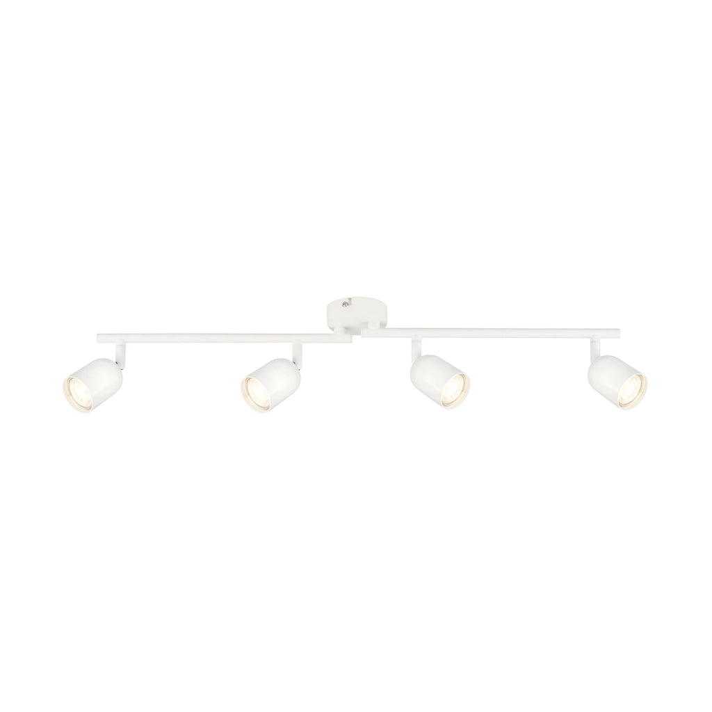 Spot Contemporaneo Tabo Metallo Bianco 4 Luci Gu10