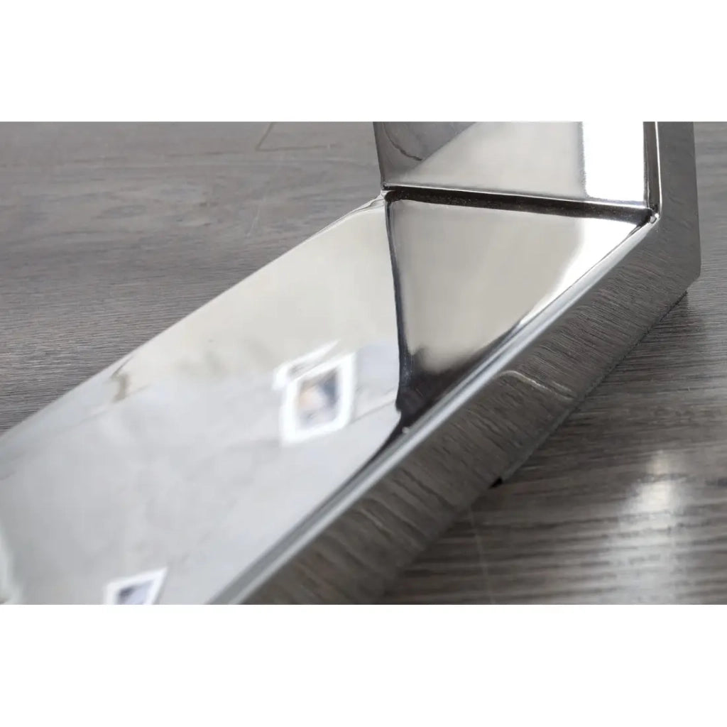 Tavolino RAFTA 110 cm in teak riciclato – Design industriale con gambe a U metalliche