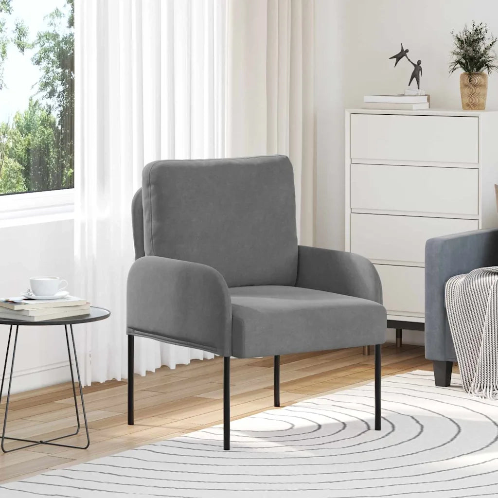 Divani con cuscino 55cm Grigio scuro Legno compensato