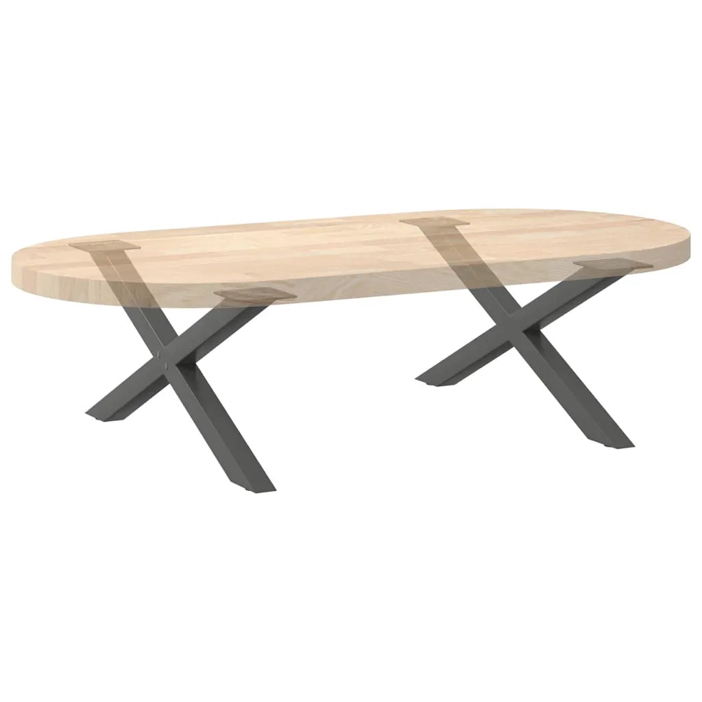 Gambe per Tavolino da CaffÃ¨ a Forma di X 2 pz Antracite 70x(30-31) cm Acciaio