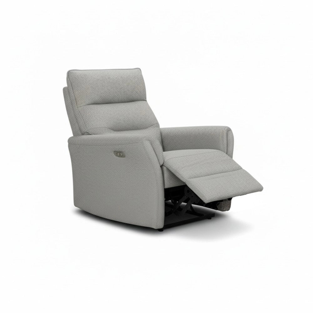 Poltrona relax softwave recliner elettrico in tessuto grigio – Comfort garantito