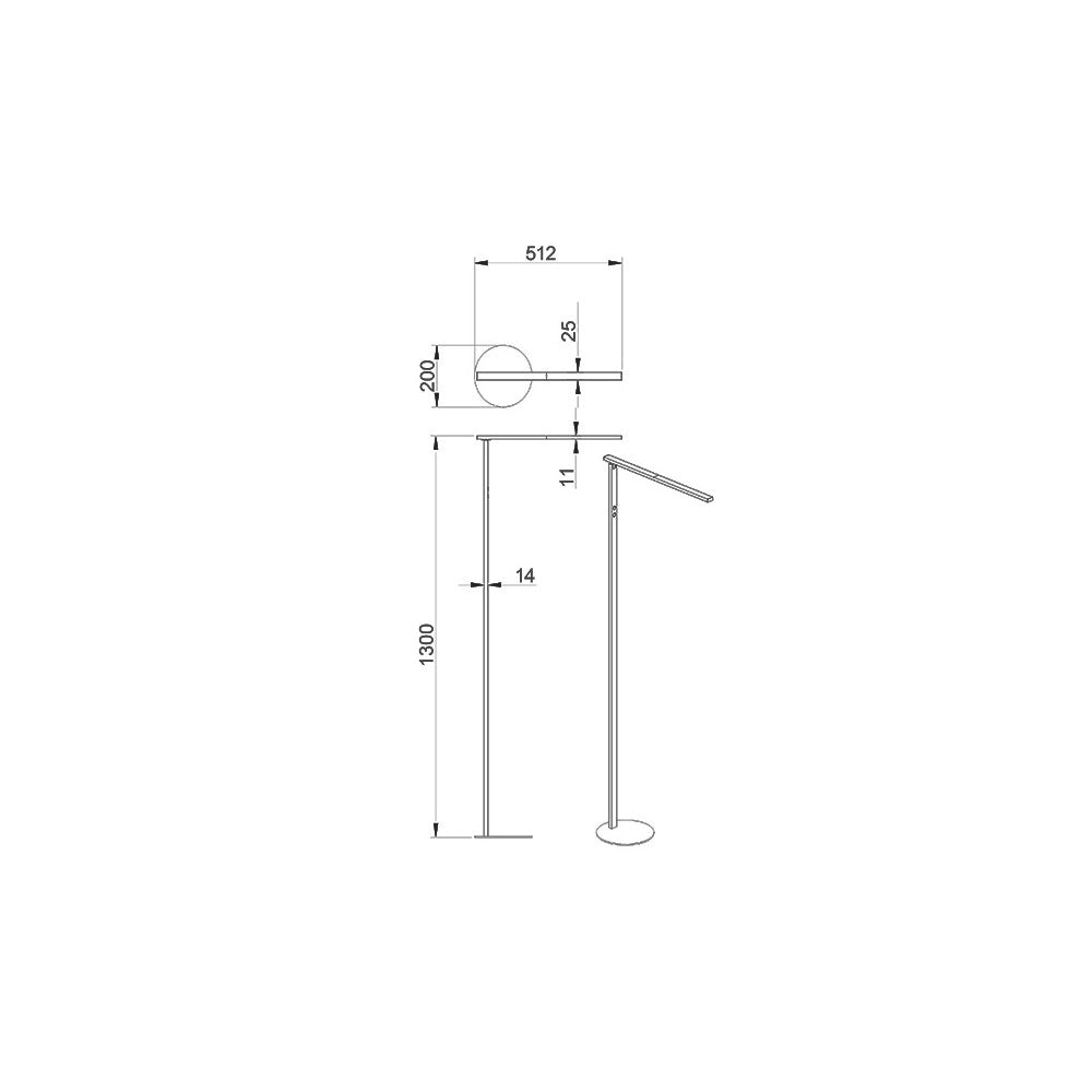 Ideal - Piantana a Led Bianca orientabile in metallo H.180 cm Fabas Luce - Luce led 35W integrata CCT (3000K 4000K 5000K 6000K)