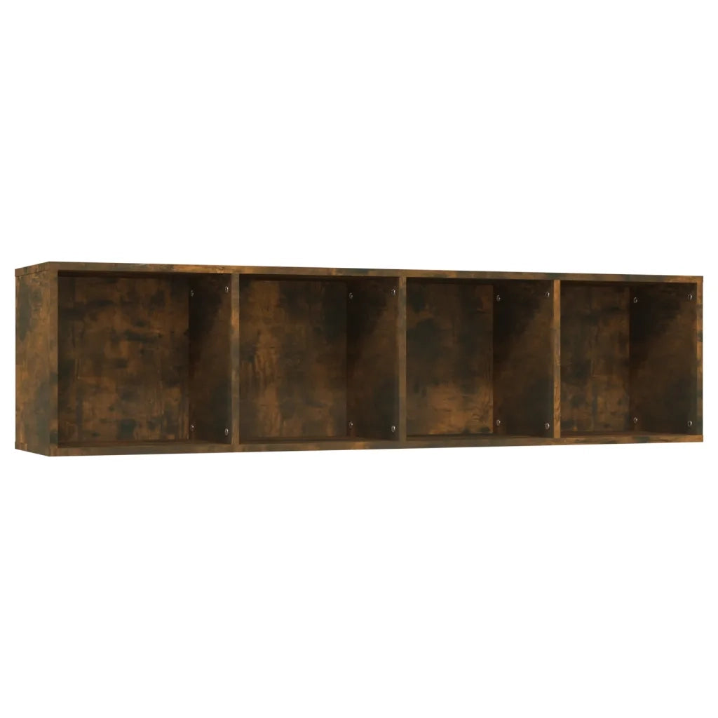 Libreria-Mobile TV Rovere Fumo 143x30x36cm in Legno Multistrato