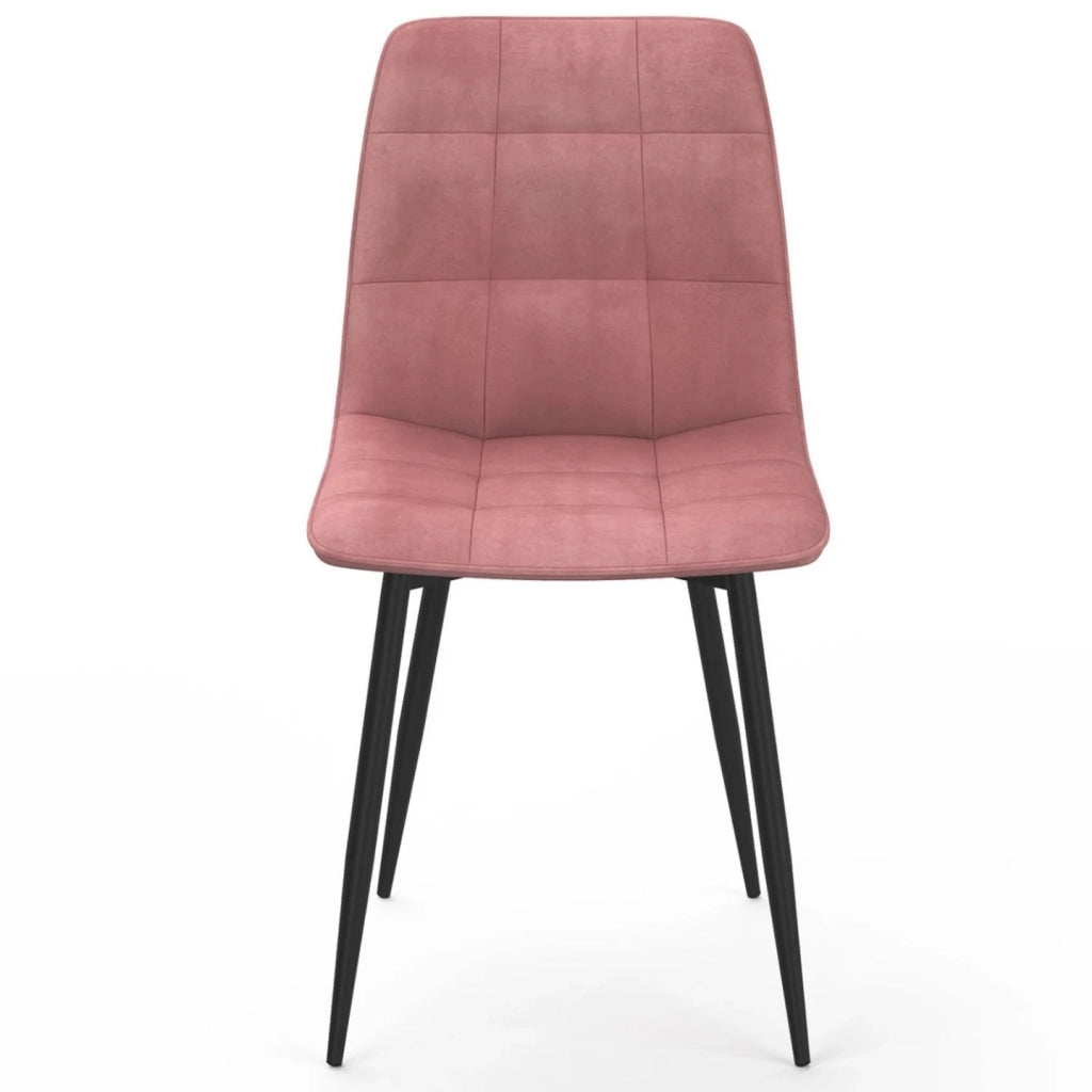 IDMarket - Set di 8 sedie MILA in velluto misto blu x3, rosa x3, giallo ocra x2