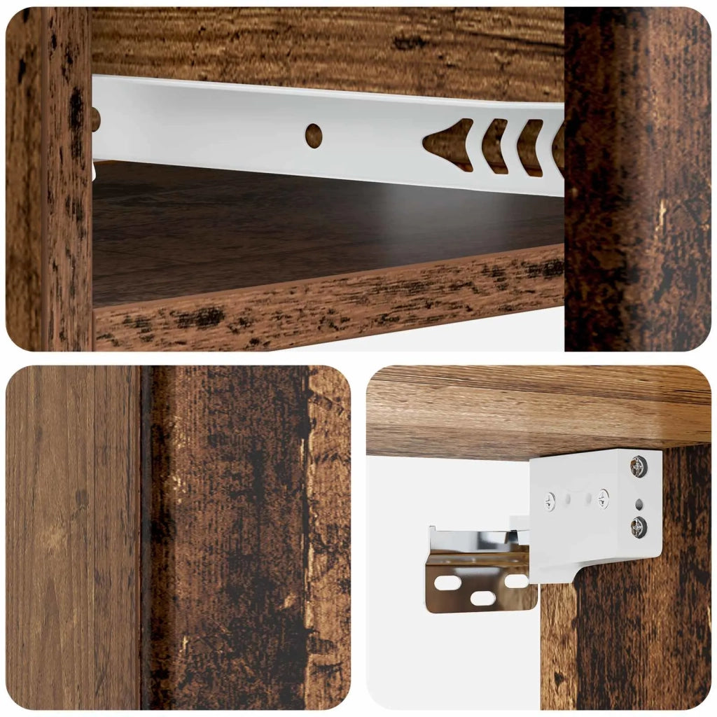 Tavolino da Parete Laterale Legno antico 59 x 34,5 x 17 cm 899173