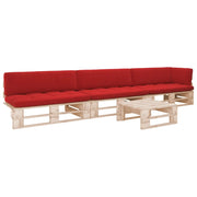 Set Divani su Pallet 4 pz e Cuscini in Legno di Pino Impregnato cod mxl 56780