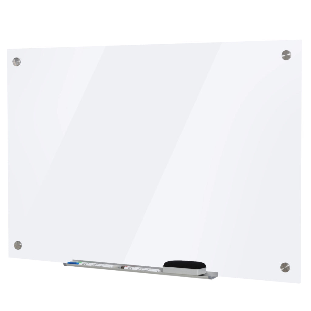 Tavolo da parete in vetro ¨C zephmum ¨C 90x60x0.45 cm bianco