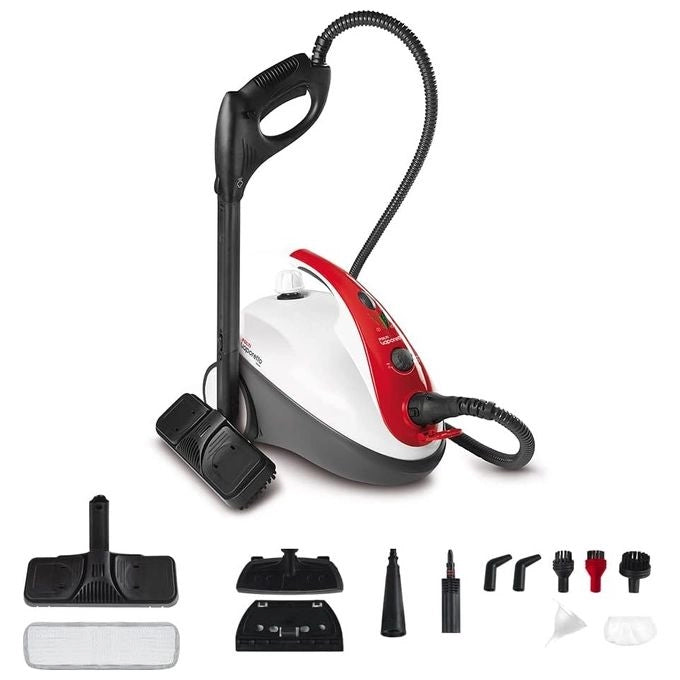 Polti PTEU0268 Vaporetto Smart 30_R Pulitore a Vapore 1800 W 1,6 L 3 bar 12 accessori colore Bianco Rosso