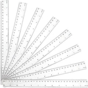 Misuratore 30 cm - 50 pezzi - Plastica trasparente - Scala metrica/inch - Accessori scolastici - Materiali di ufficio - Duraturo e preciso - Righello