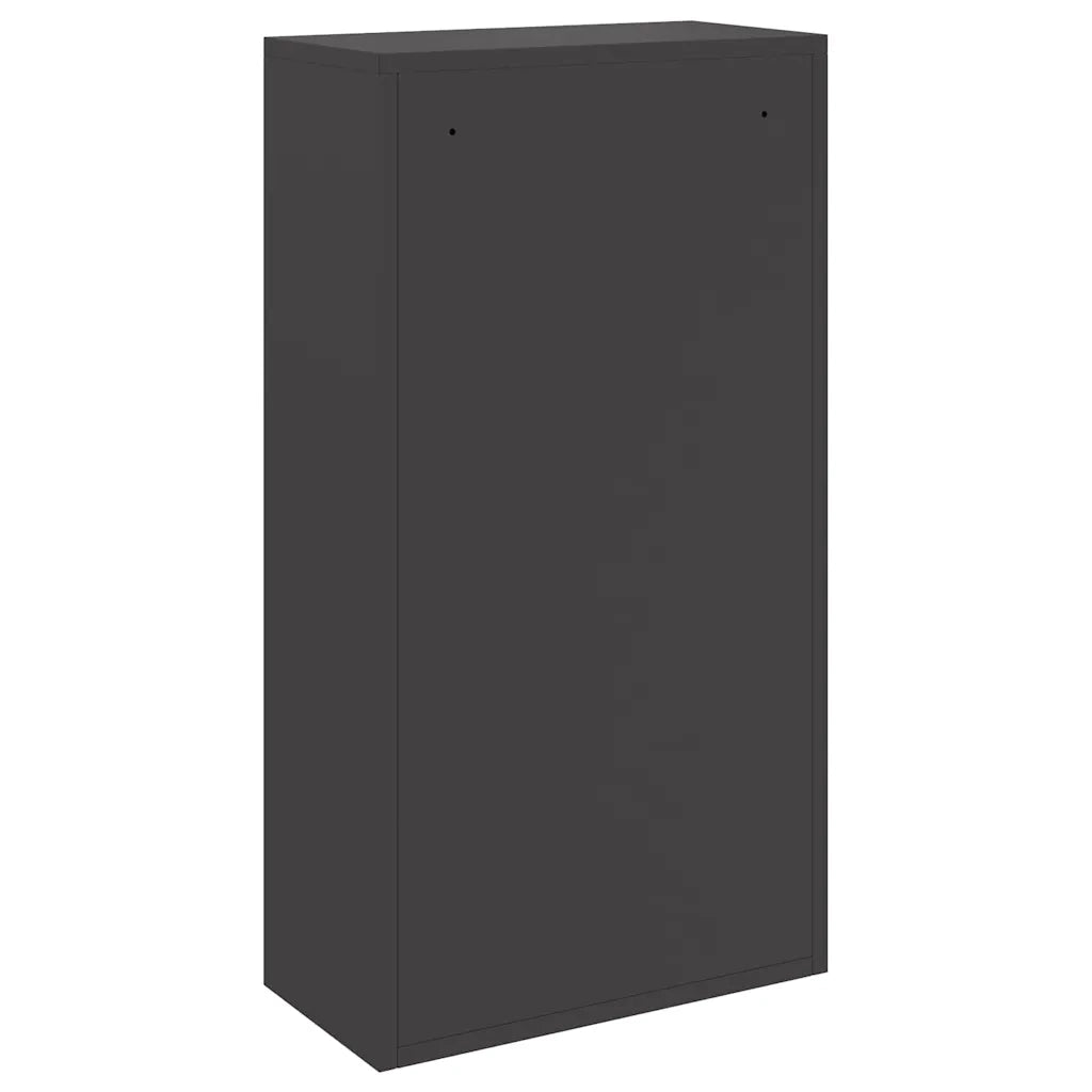 Cassetta per pacchi con porta Nero 44 x 22 x 82 cm Acciaio 874919