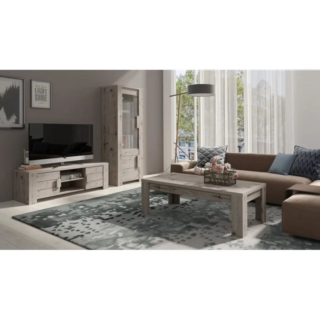 Piccola vetrina LYON 2 porte - rovere wellington - 72 x 195 x 47 cm