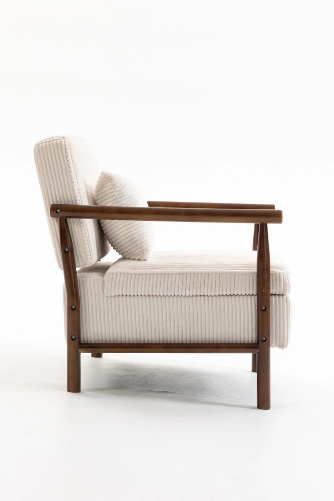 Poltrona Relax con Struttura in Legno e Cuscino Lombare ¨C Xylo ¨C Tessuto