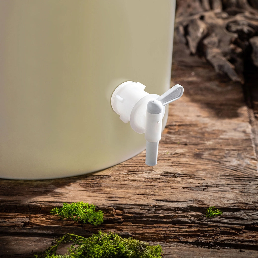 Set di contenitori per fermentazione KADAX da 33 litri per vino e liquori, completo di rubinetto, tubo e tappo.