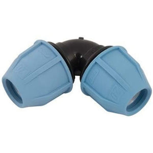 Mdpe gomito 20mm x 20mm durevole polipropilene raccordo a compre